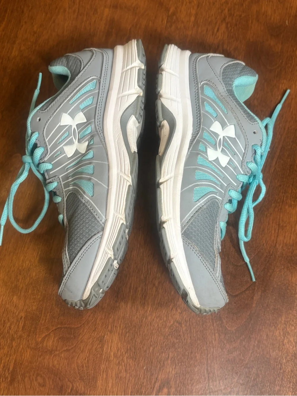 Under Armour Women’s Teal and Gray Athletic Running Shoes